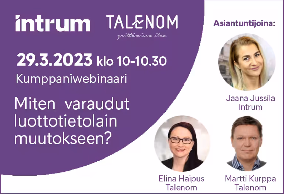 Miten varaudut luottotietolain muutokseen?